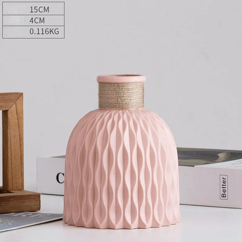 vase moderne en plastique pour décoration florale nordique - vue 9 sur 26