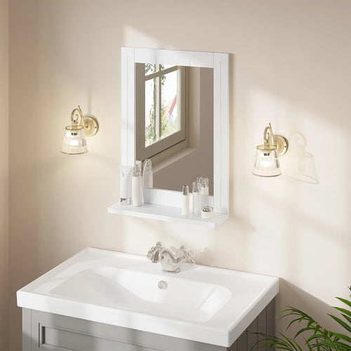 miroir mural moderne avec étagère pour intérieur élégant - vue 6 sur 6