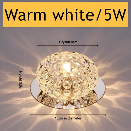 plafonnier en cristal à led pour décoration moderne - vue 9 sur 9