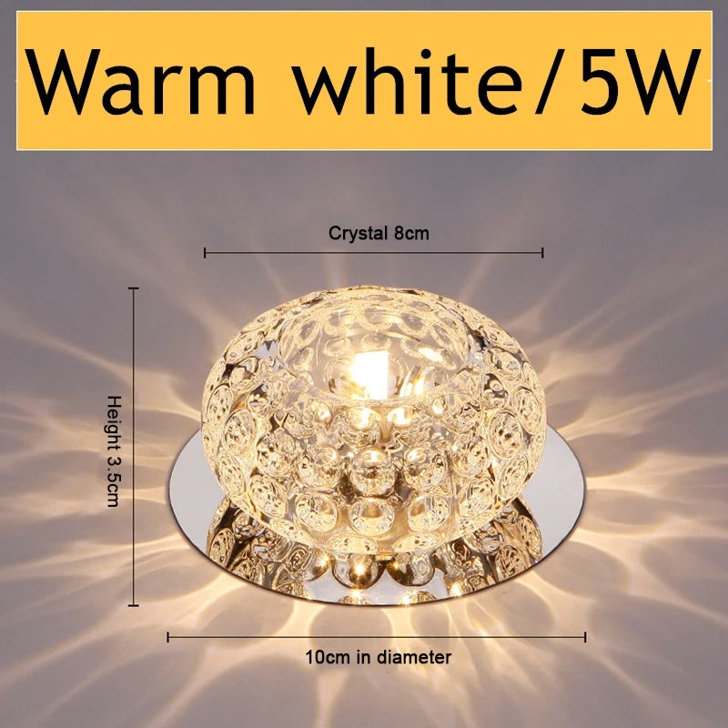plafonnier en cristal à led pour décoration moderne - vue 8 sur 9