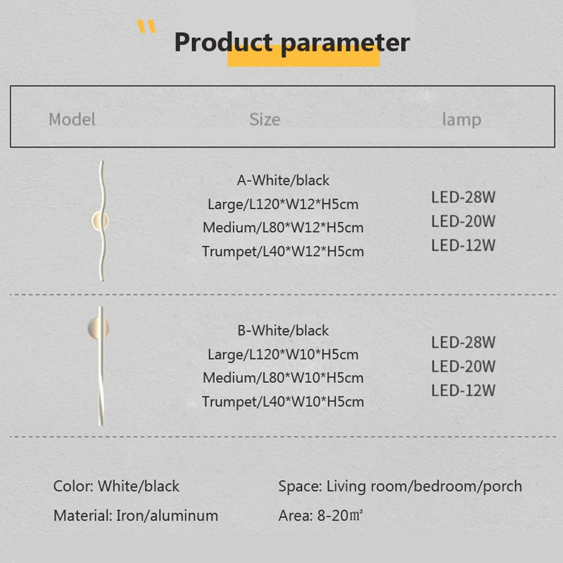applique murale led minimaliste pour éclairage intérieur moderne - vue 4 sur 12