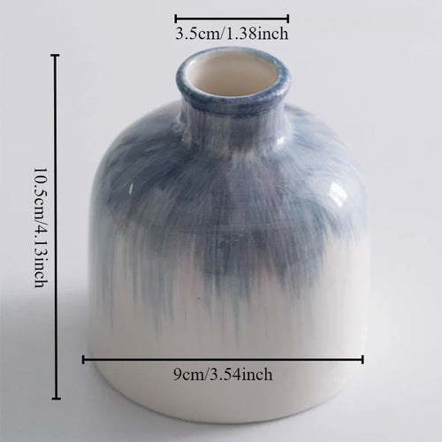 vase en céramique peint à la main pour fleurs séchées et fraîches - vue 12 sur 12