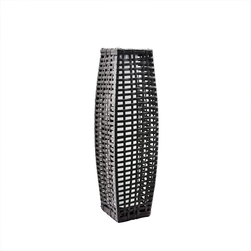 lampe extérieure solaire en rotin et osier décorative - vue 8 sur 8