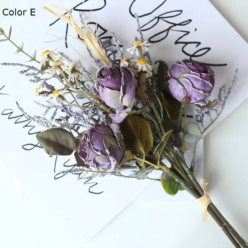bouquet de roses simulées rétro pour décoration dHalloween - vue 8 sur 13