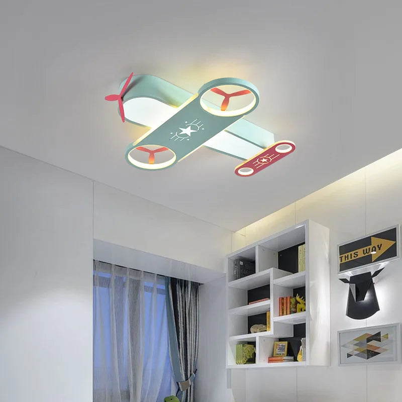 lustre moderne led en forme d'avion pour éclairage intérieur - vue 6 sur 8