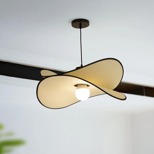 lustre rétro en tissu wabi-sabi pour décoration intérieure - vue 2 sur 9