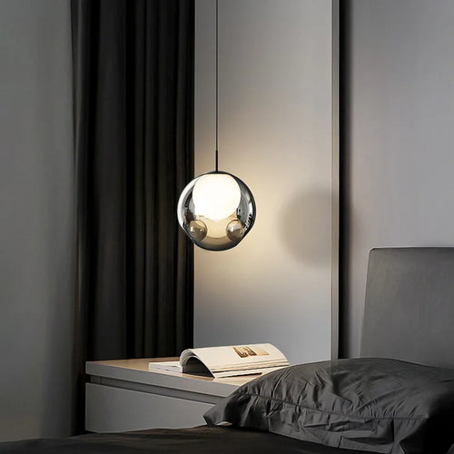 lustre en verre simple lampe à main décoration nordique éclairage intérieur - vue 2 sur 7