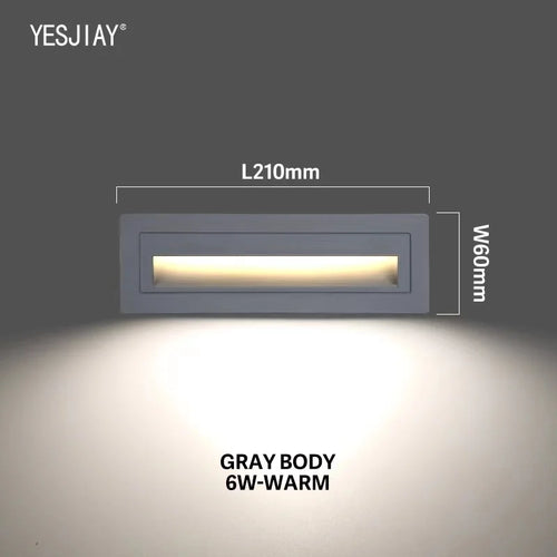 Lumières d'escalier Led étape lumières 3W/6W 86/210mm en aluminium encastré extérieur étanche intégré escalier mur Led lampe pour les étapes de la maison - vue 11 sur 11