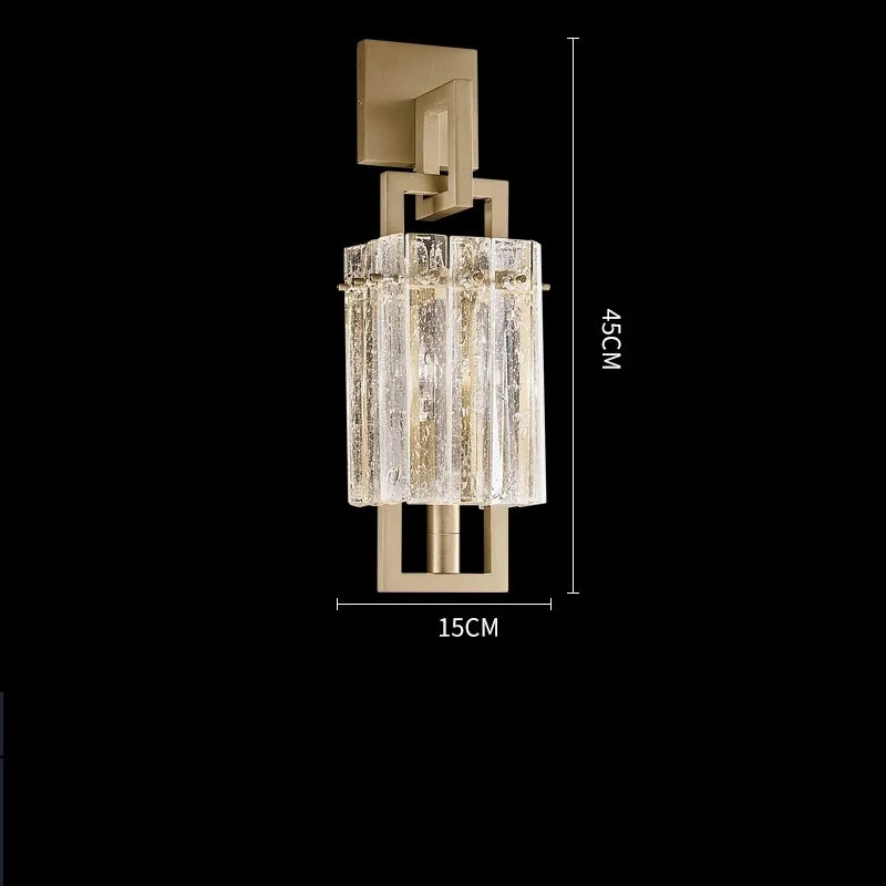 applique murale design gouttelette d'eau cristal led cuivre nordique - vue 19 sur 20