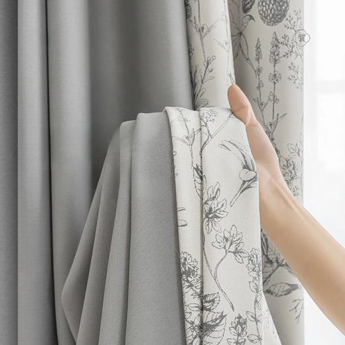 Rideau style chinois floral pour salon chambre - vue 5 sur 9