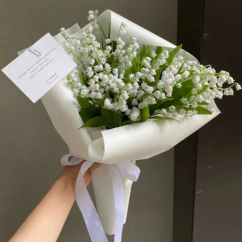 lot de 6 orchidées artificielles pour décoration jardin mariage bouquet - vue 7 sur 7