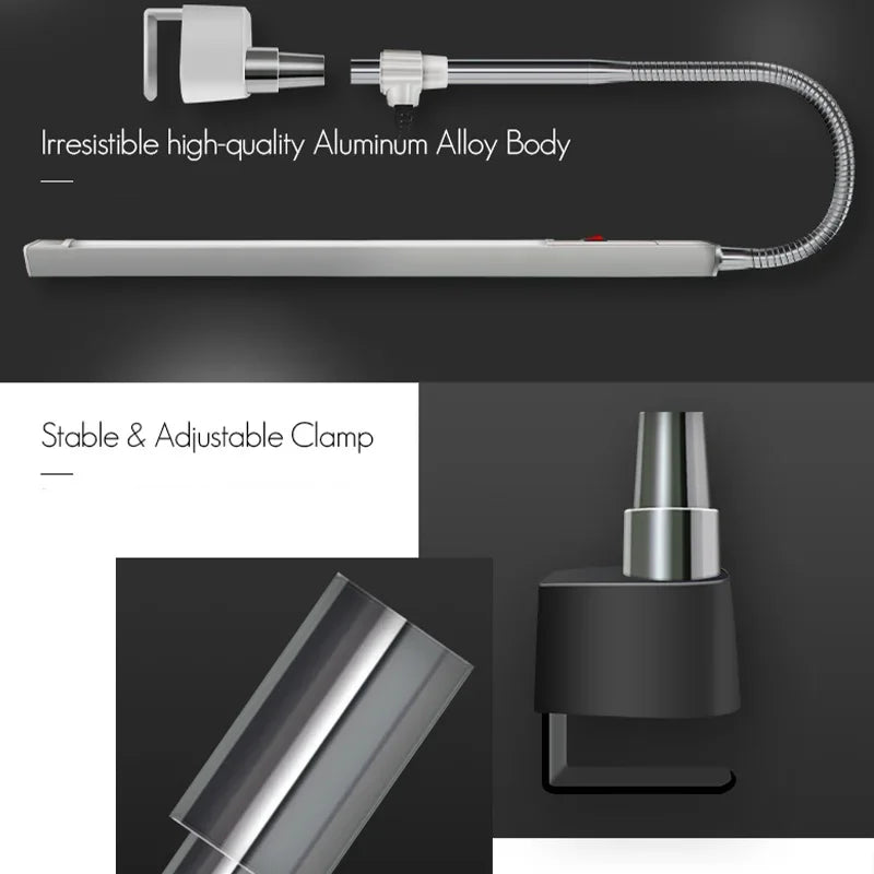 lampe de bureau en aluminium à led ultra mince rotative pour soins des yeux - vue 7 sur 7