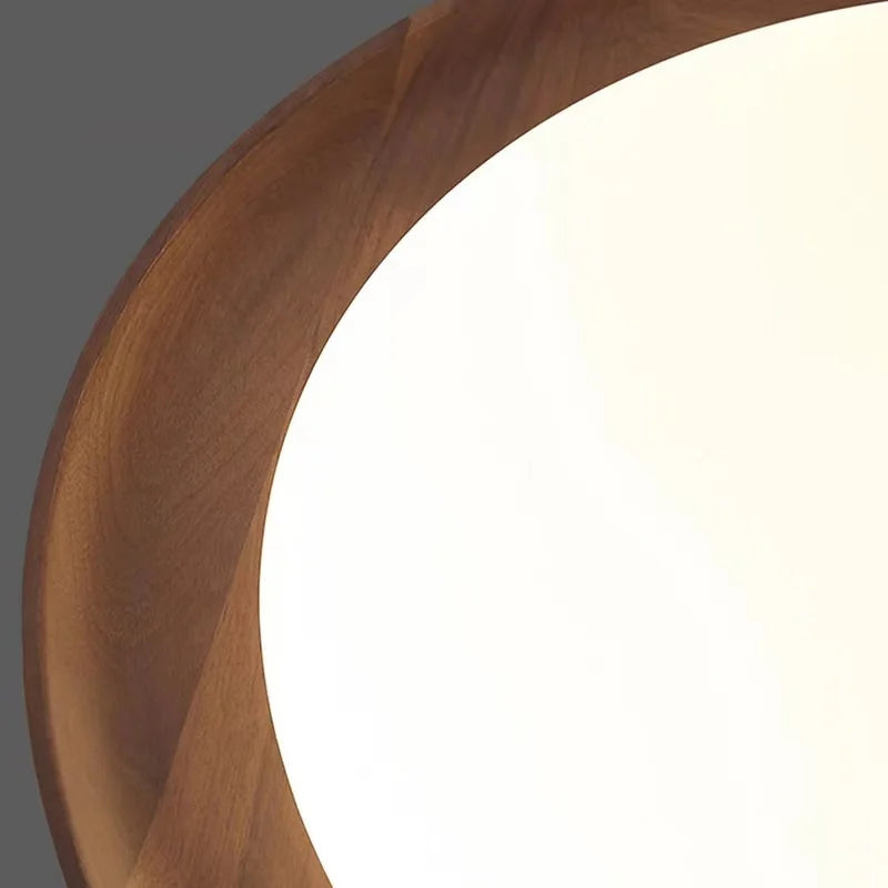 plafonnier en bois massif design wabi-sabi pour intérieur lumineux - vue 6 sur 10