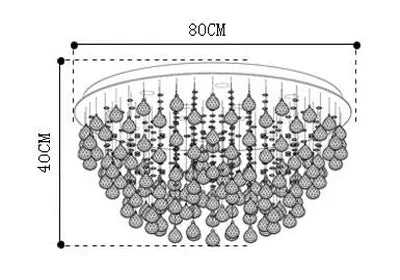lustre à led avec boules de cristal pour intérieur moderne - vue 12 sur 12