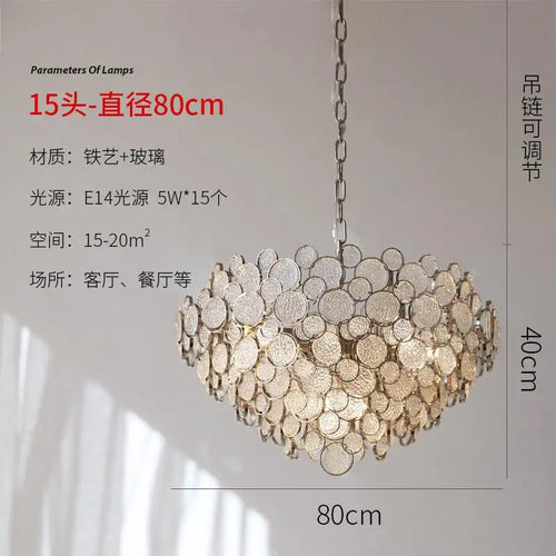 lustre led en verre design créatif et simple moderne - vue 11 sur 11