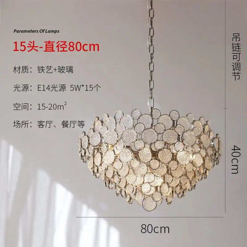 lustre led en verre design créatif et simple moderne - vue 10 sur 11
