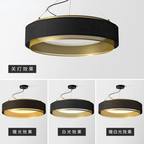 lampe led ronde dorée design industriel moderne décorative - vue 5 sur 9