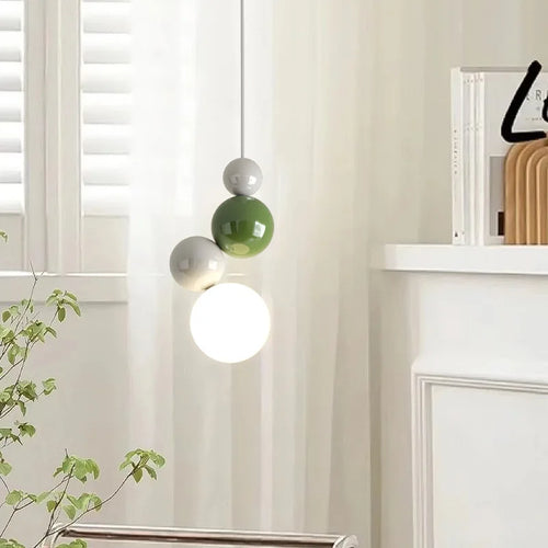 lustre suspendu en métal rond pour chambre d'enfant - vue 3 sur 9