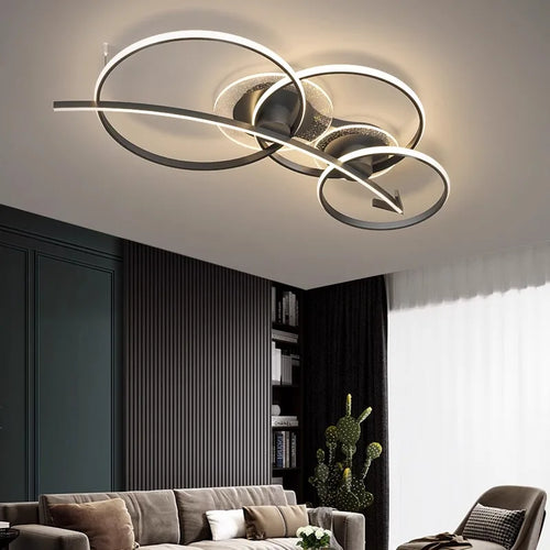 plafonnier nordique intelligent pour éclairage intérieur moderne - vue 3 sur 12