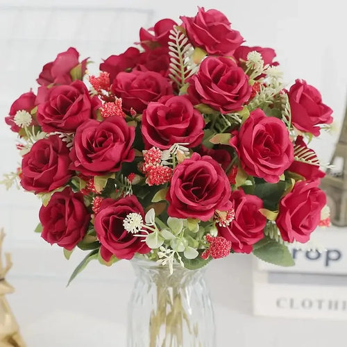 bouquet de pivoines artificielles pour mariage et décoration intérieure - vue 15 sur 15