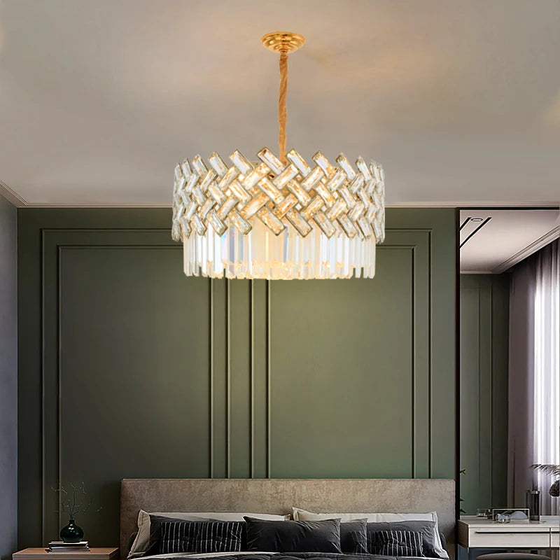 lustre moderne en cristal pour décoration intérieure élégante - vue 4 sur 10