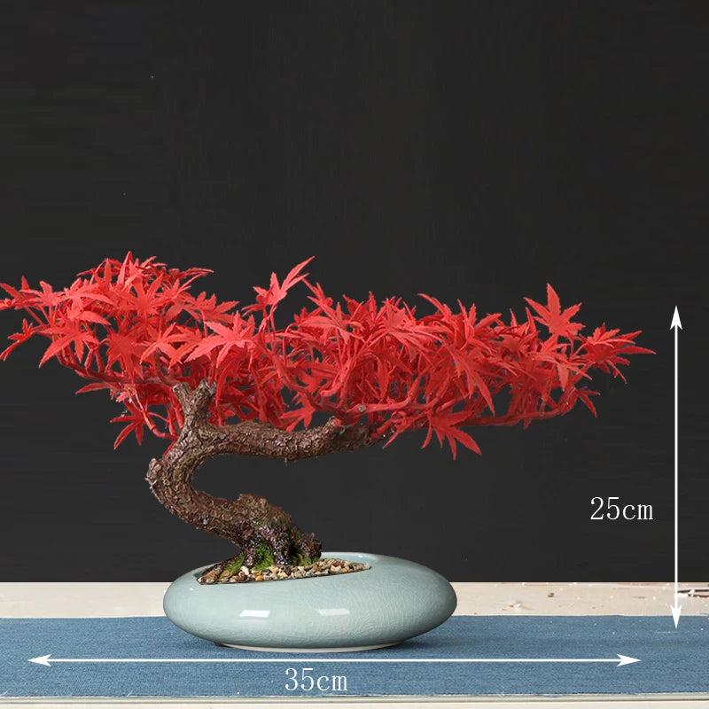 faux arbre bonsaï décoratif pour salon et aménagement paysager - vue 12 sur 36