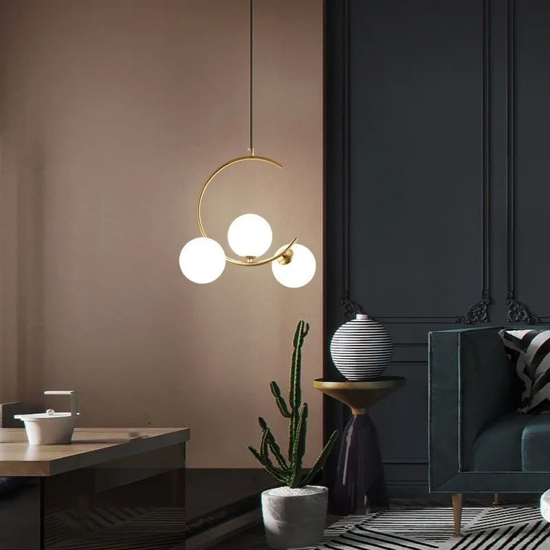 lampe boule en verre nordique décorative et créative - vue 6 sur 16