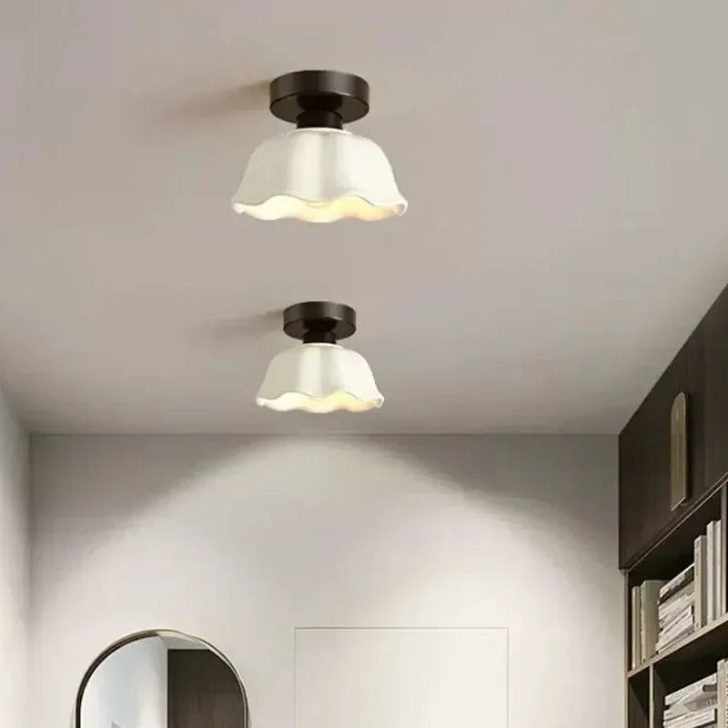 Plafonnier moderne à leds pour balcon et porche en verre - vue 4 sur 15