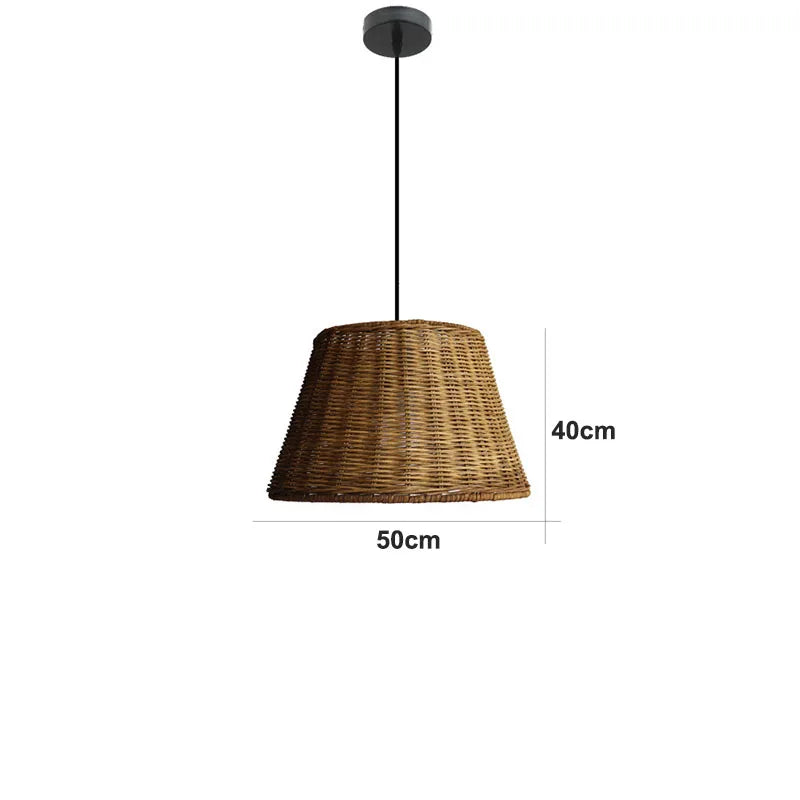Suspension conique orientale en rotin - vue 15 sur 18