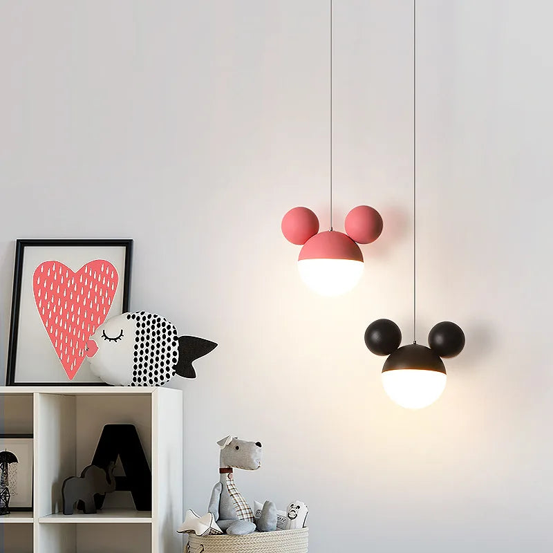 suspension mickey lampe moderne créative pour enfant - vue 3 sur 8