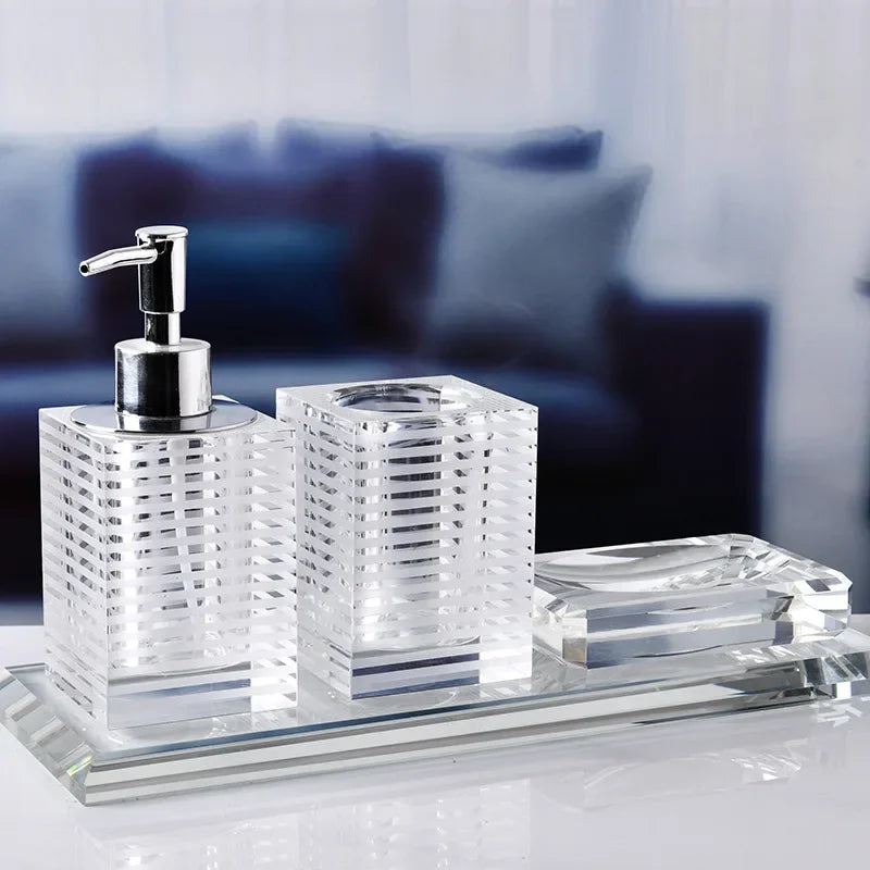 lot de flacons en verre pour savon et accessoires de salle de bain - vue 11 sur 12