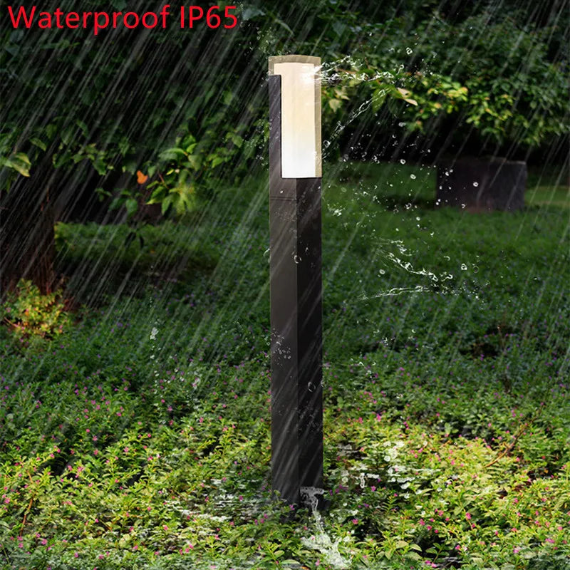 lampe led extérieure imperméable en aluminium pour jardin - vue 4 sur 9