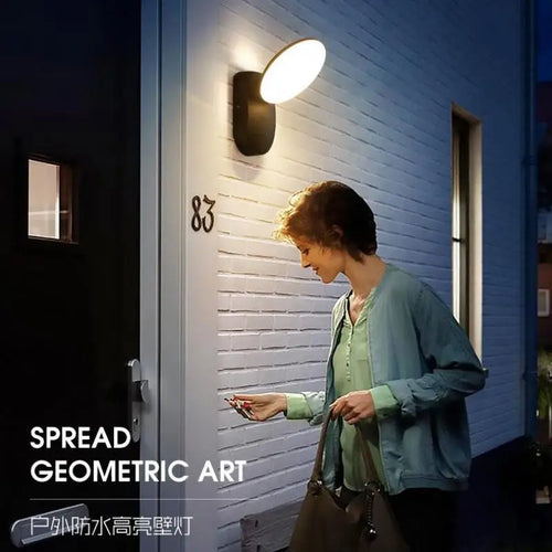 applique murale extérieure étanche avec éclairage led moderne - vue 3 sur 7