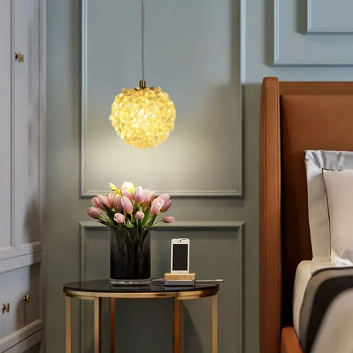 lustre boule de cristal design artistique de luxe moderne - vue 4 sur 6