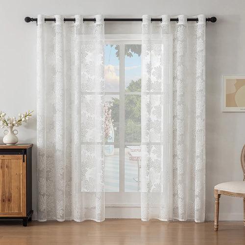 Voilage tulle sur mesure style moderne salon chambre - vue 2 sur 7