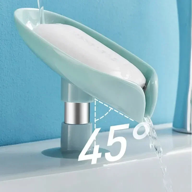 porte-savon en forme de feuille avec ventouse pour salle de bain - vue 3 sur 7