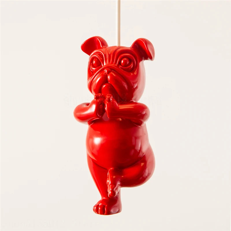 plafonnier créatif animal chien en résine pour décor amusant - vue 5 sur 8