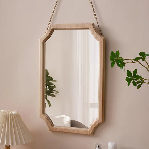 miroir vintage en bois massif miroir maquillage étanche mural antirouille - vue 4 sur 15