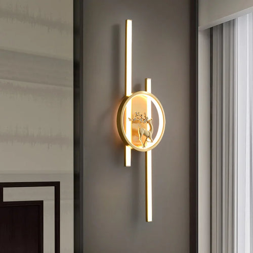 applique murale en cuivre style chinois pour éclairage intérieur - vue 5 sur 15
