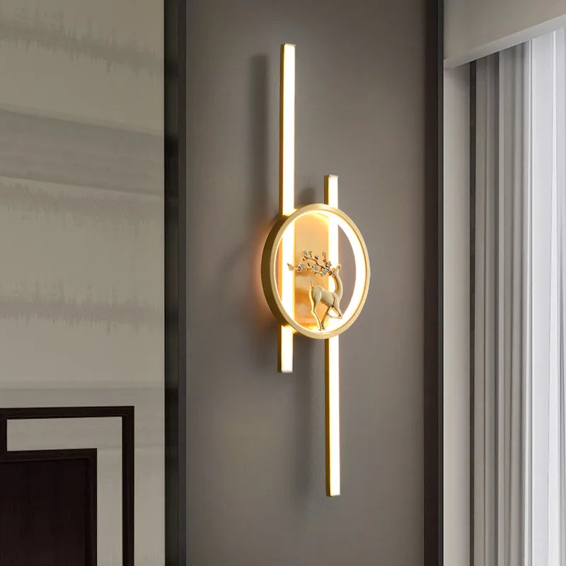 applique murale en cuivre style chinois pour éclairage intérieur - vue 4 sur 15