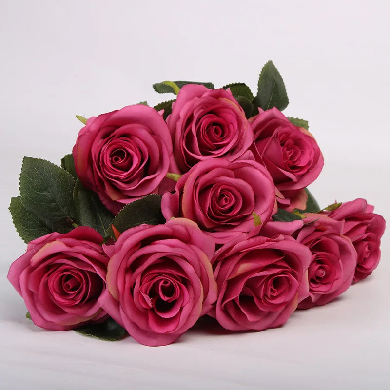 bouquet de roses artificielles pour mariage et décoration intérieure - vue 17 sur 27