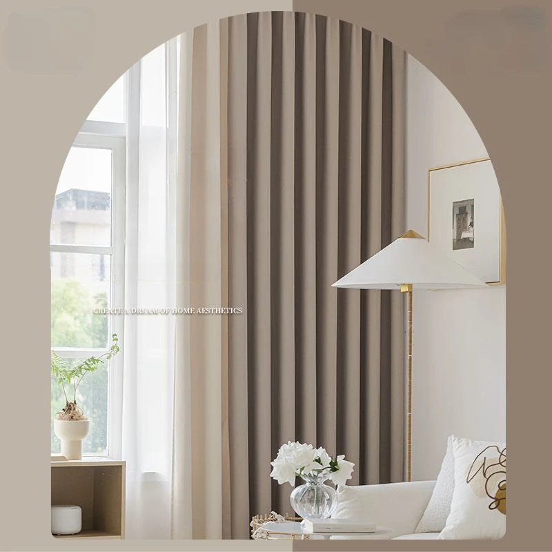 Rideau occultant style nordique pour salon chambre épais - vue 2 sur 16