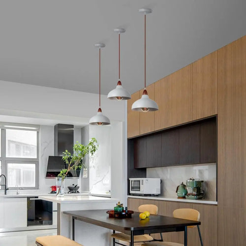 Suspension nordiques lampes suspendues industrielles lustre éclairage intérieur pour salon salle à manger cuisine décor lampara techo LED - vue 6 sur 10