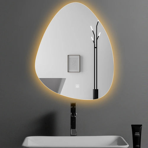 miroir intelligent multifonction avec haut-parleur bluetooth et éclairage réglable - vue 4 sur 13