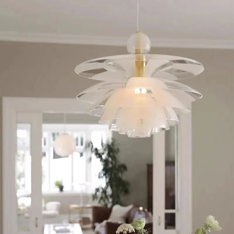 suspension led modernes en acrylique pour intérieur - vue 4 sur 8
