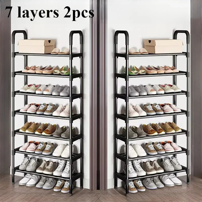 étagère à chaussures en métal à 5 niveaux gain de place tendance - vue 7 sur 16