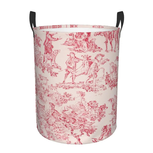panier à linge pliable personnalisé classique en toile de jouy pour jouets - vue 14 sur 29