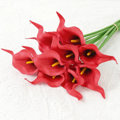 lot de fleurs artificielles lys calla pour mariage et décoration florale - vue 20 sur 23