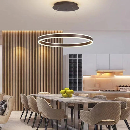 lustre circulaire à led design avec intensité variable pour intérieur - vue 5 sur 10
