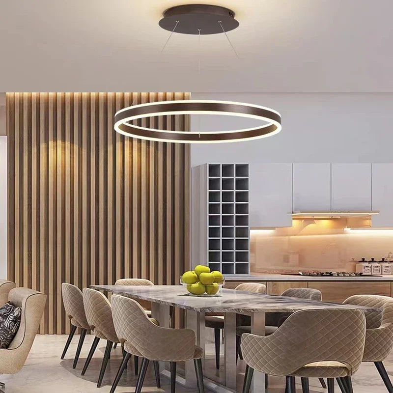 lustre circulaire à led design avec intensité variable pour intérieur - vue 4 sur 10